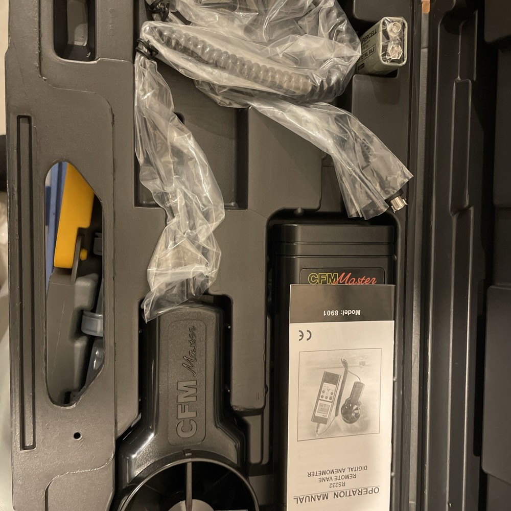 General Tools DCFM8901 Digital Air Flow Meter, Digital anemometer, RS232 Output