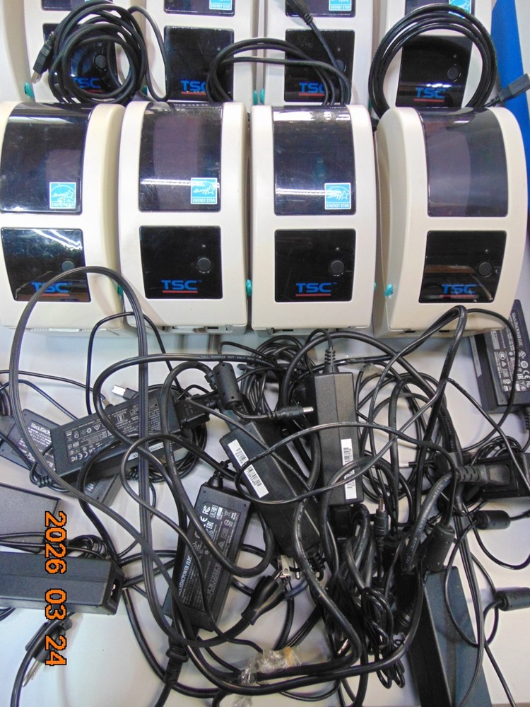 (1) TSC TDP-225 Direct Thermal Barcode Label Printer WITH AC ADAPTER / DATA WIRE