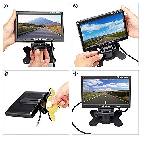 DC 12V 24V Vehicle Backup Camera System 2 x Rear View Camera Support Night