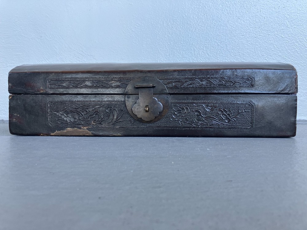 Antique Chinese Leather Document Case