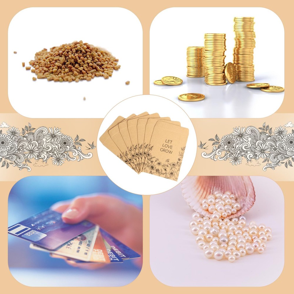 300 Small Preprinted Seed Envelopes for Flowers & Vegetables