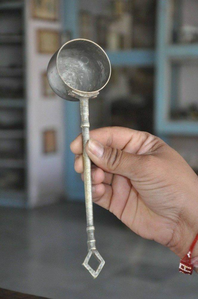 3 Pc Vintage Brass Handcrafted Solid Food Serving Spoons