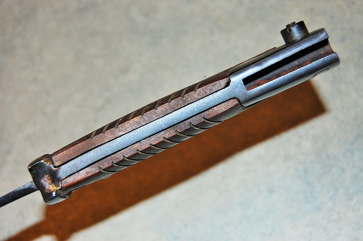 German M1898 Butcher Saw Back Sword Bayonet w/ Scabbard & Frog, Reproduction