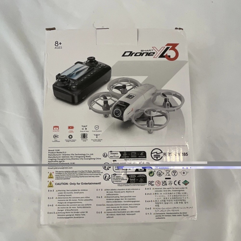 YLR-C YL3 Quadcopter Drone with Camera, Controller, Black, Crash Resistant