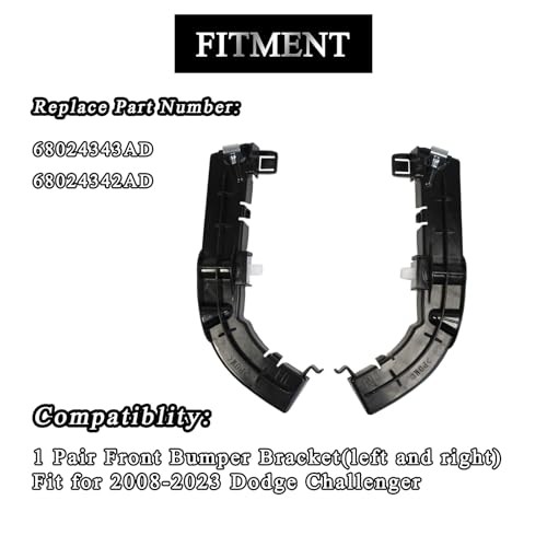 Front Bumper Support Bracket Compatible With 2008-2023 Dodge Challenger 1 Pair