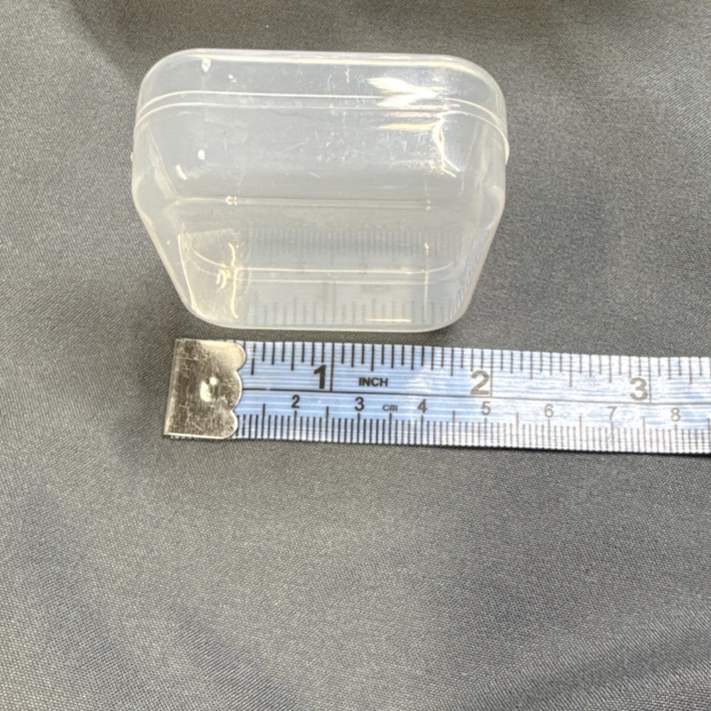 Clear Plastic Square Bead Storage Boxes Set of 12, Approx. 2” *