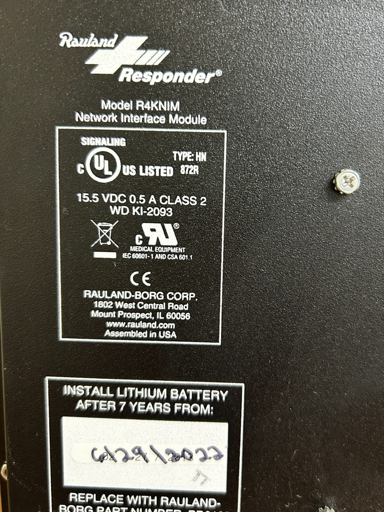 RAULAND BORG R4KNIM Responder Network Interface Module