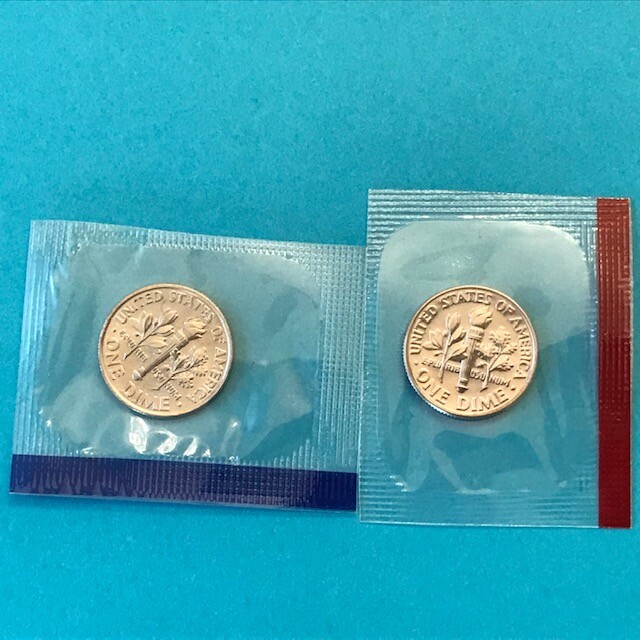 2002 P&D Roosevelt Dimes Mint Cello Unc FREE SHIP