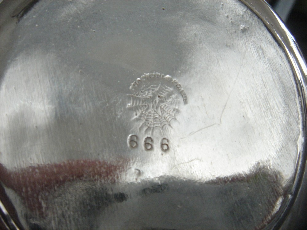 EG Webster & Son Quadruple Silver Plated Waste Bowl Double Handle Made in USA