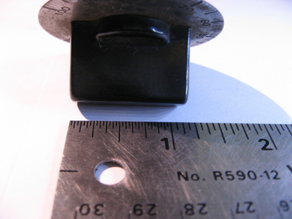 Rectangular Bakelite Knob 0-100 Metal Dial Grad 1-15/16" Dia 7/8" Tall Used Pull