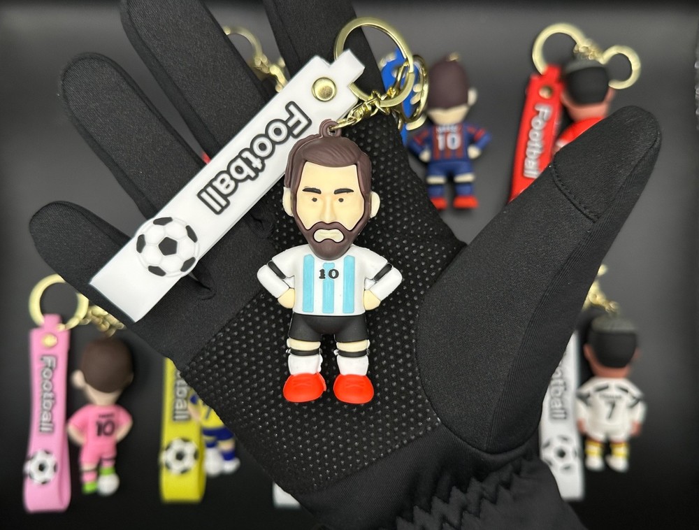 3D Soccer Figure Player Keychain