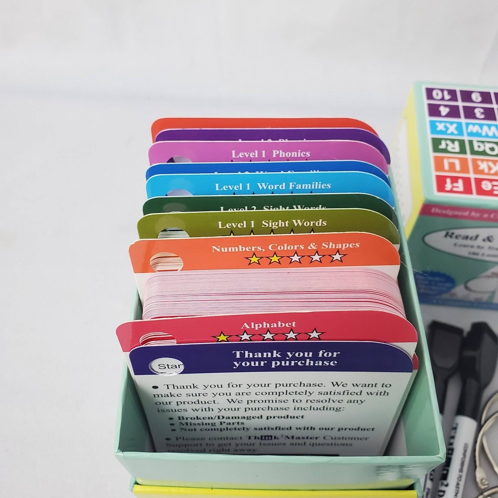 Think2Master Read & Write Flash Card Complete Learning System 186 Cards, 5 rings