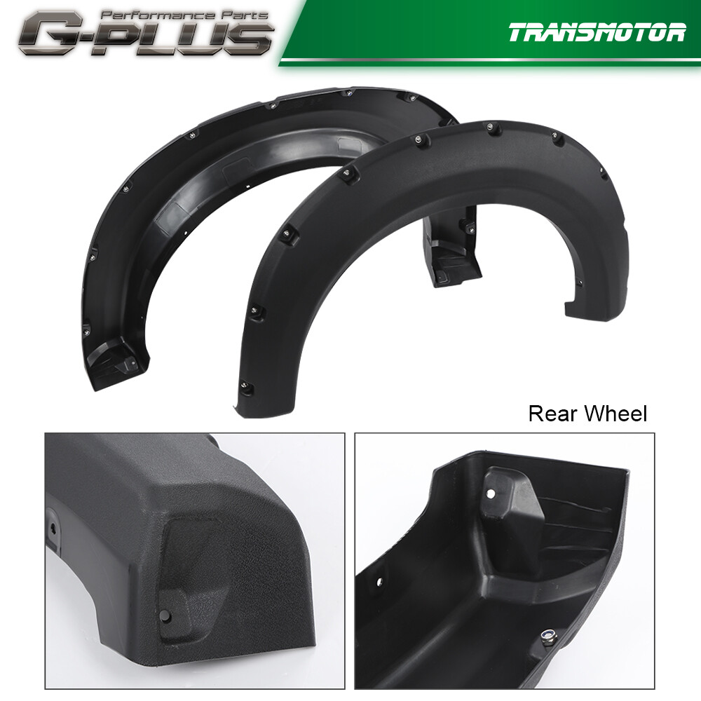 [4PCS] FIT FOR 2009-2014 FORD F150 POCKET-RIVETED STYLESIDE WHEEL FENDER FLARES