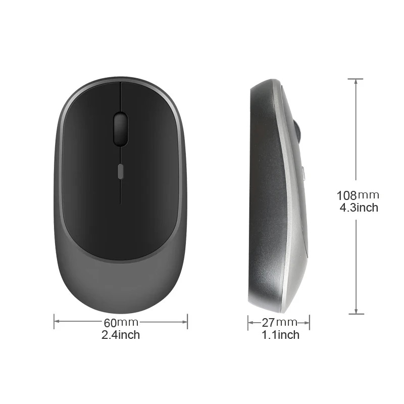Wireless Mouse Rechargeable Mouse Gamer Dual Modes Bluetooth-compatible 2.4G