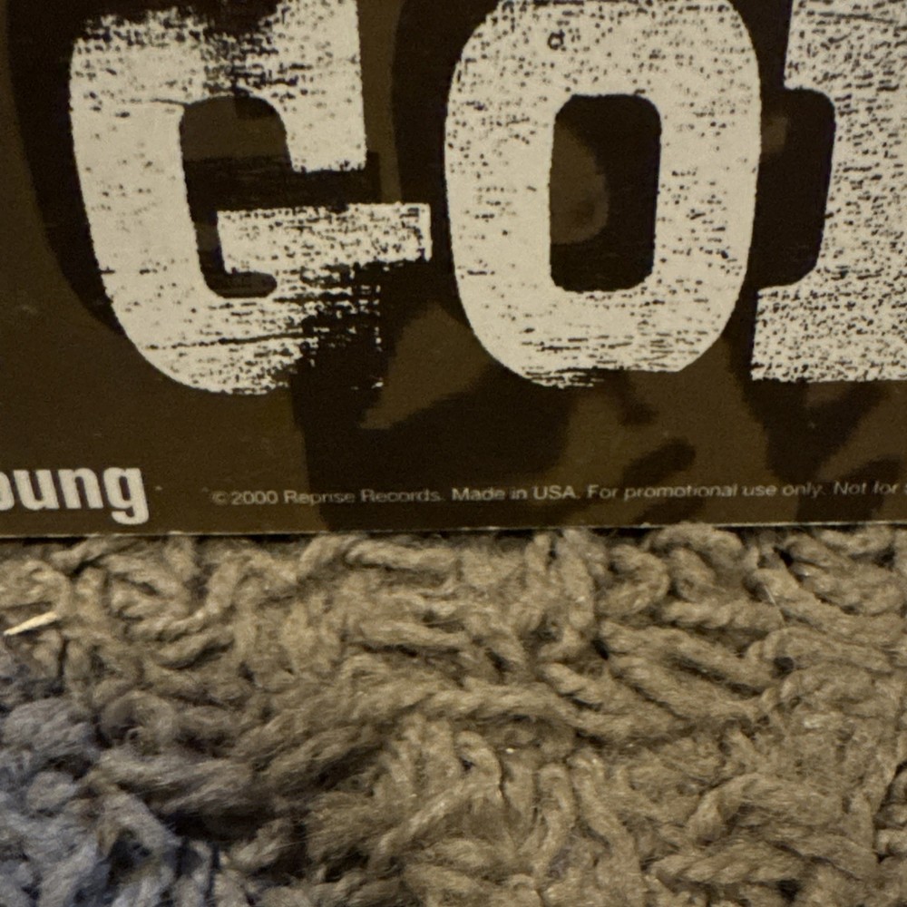 Neil Young 12x12” DS Promo Poster Flat Silver And Gold 2000