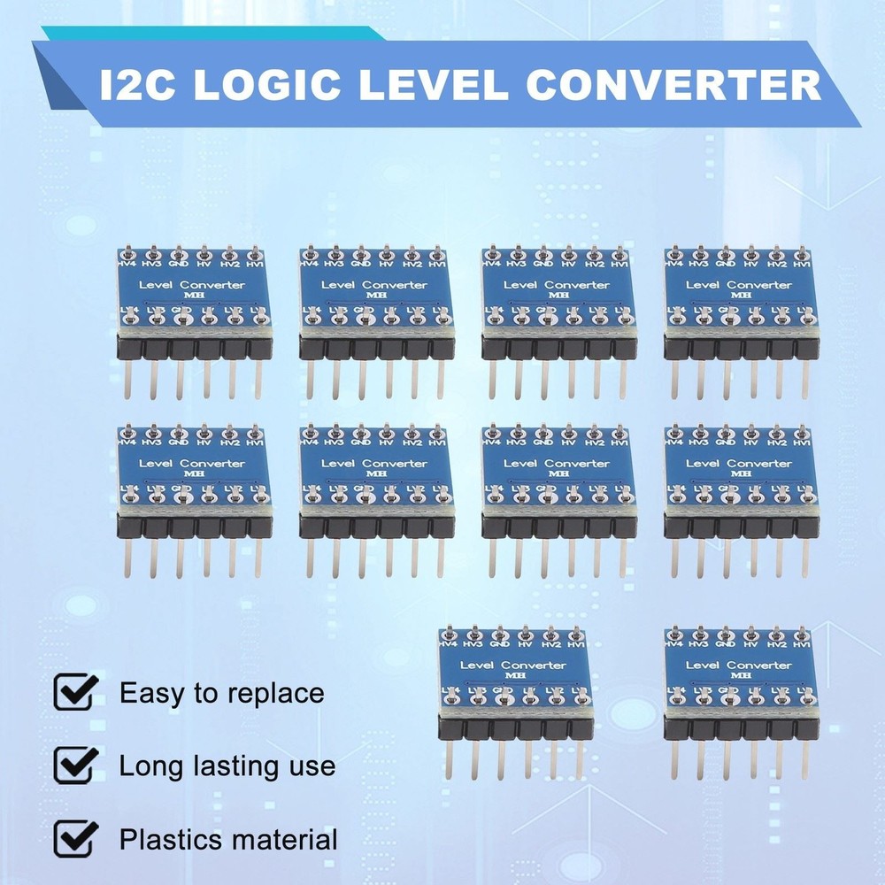 10Pcs 4 Channel IIC I2C Logic Level Converter BiDirectional Module 33V
