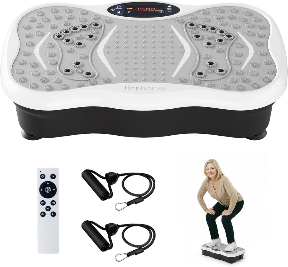 Vibration Plate Exercise Machine, 200 Speeds Vibrating Plate for Lymphatic Drain