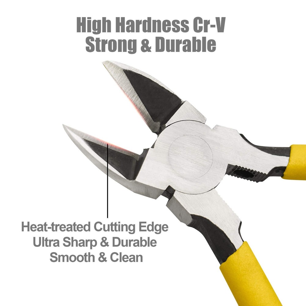 DOWELL Micro Wire Cutter Diagonal Flush Cutters 6 Inch Precision Side Cutters...