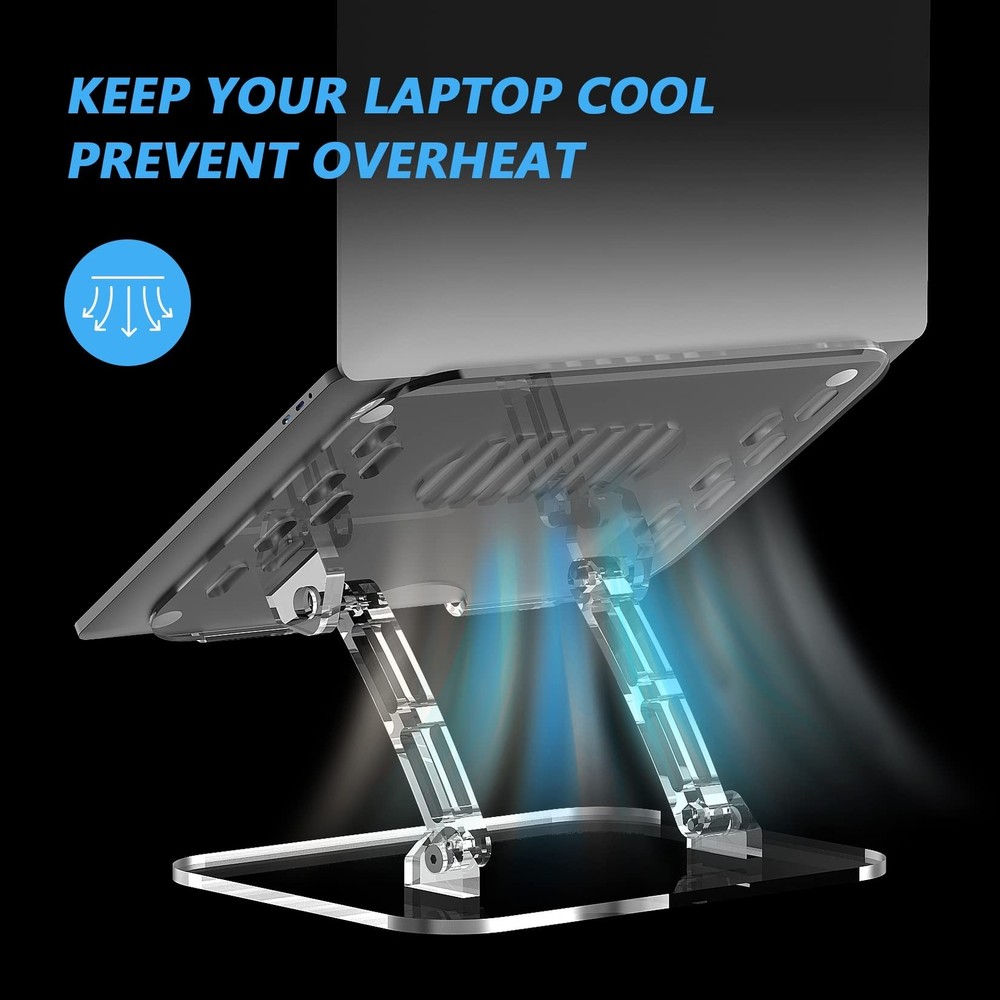 2 Pack Adjustable Laptop Stand, Portable Ergonomic Computer Stand for Laptop,...