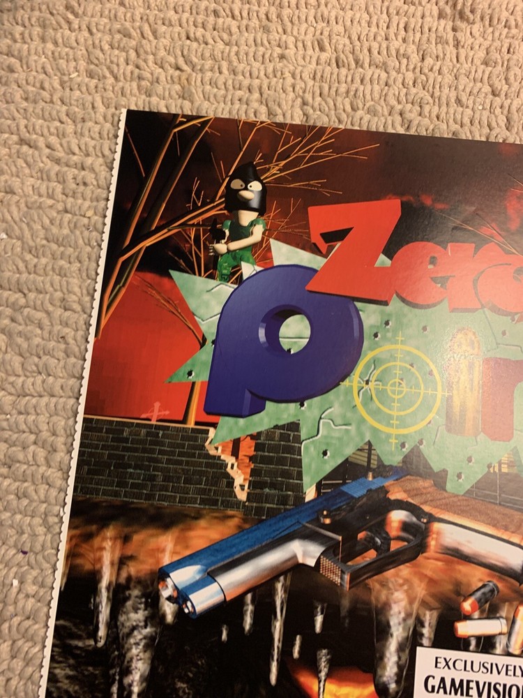 Original 1998 11-8” Zero Point Unico ARCADE VIDEO GAME FLYER