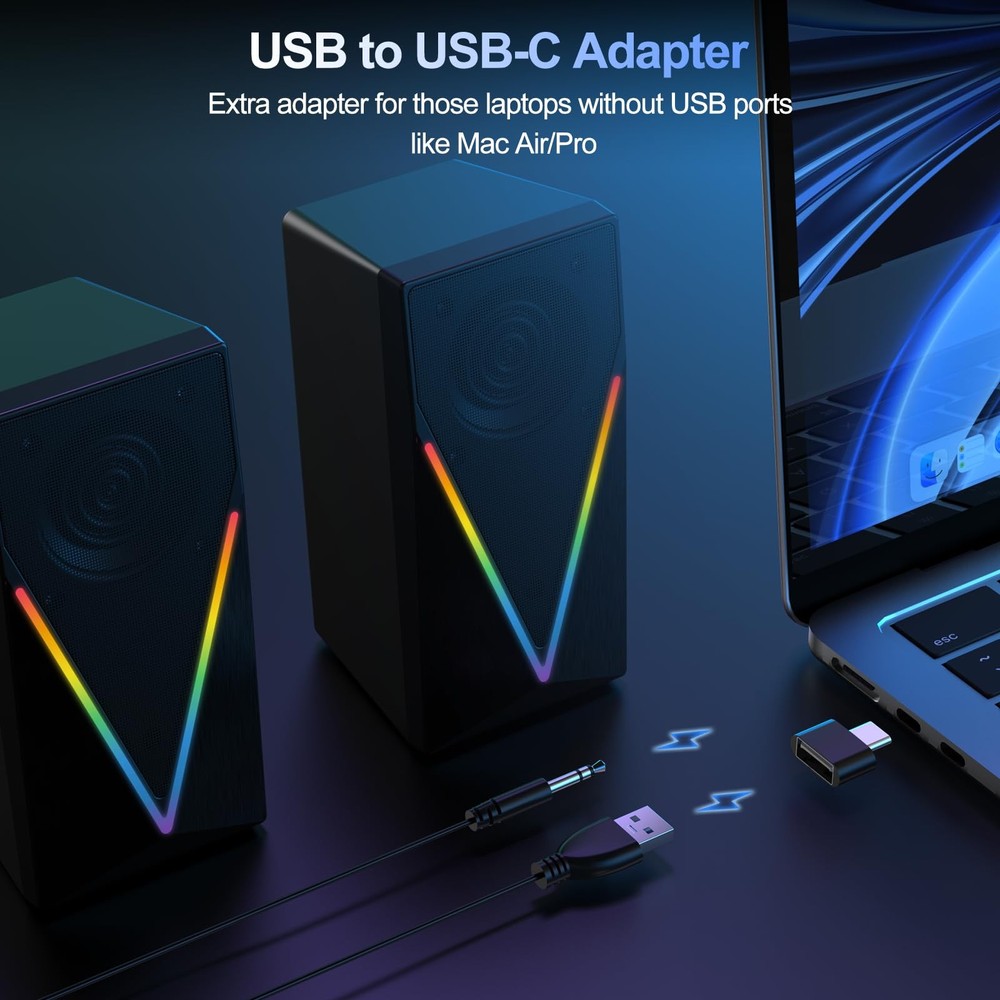 Computer Speaker Amplifier System Set Desktop Multimedia Speakers for Laptop Pc
