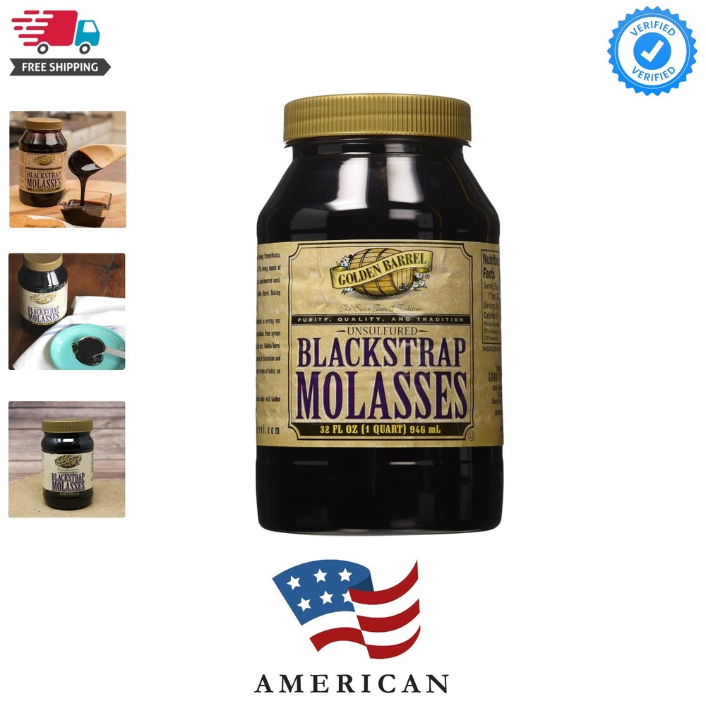 Unsulfured Black Strap molasses, 32 oz