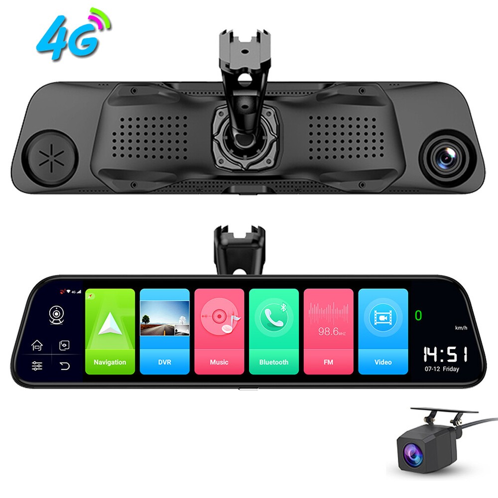 12" 4G Special bracket Car Camera rearview Android Mirror ADAS Remote Dash Cam