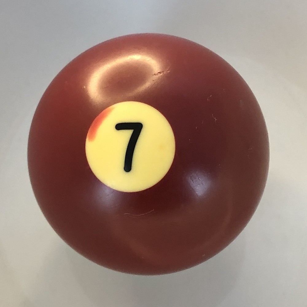 Used Individual Pool Ball Solid Maroon 7 Replacement Billiards 21/4"
