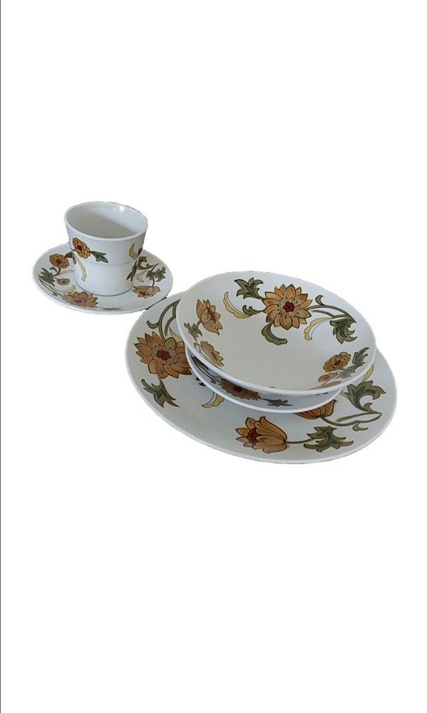 NORITAKE PROGRESSION "ALOHA" 5PC PLACE SETTING DINNERWARE