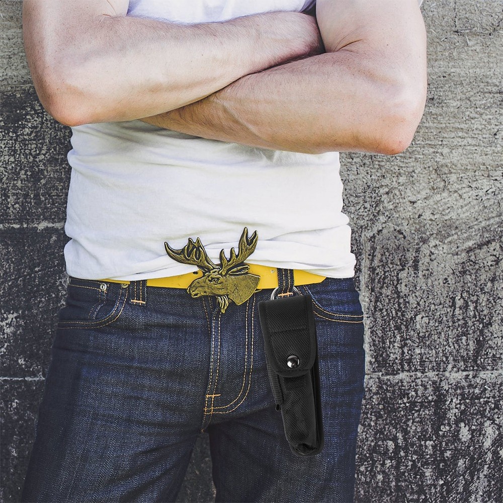 2 Pcs Multi-function Flashlight Pouch Nylon Holder Protective Case