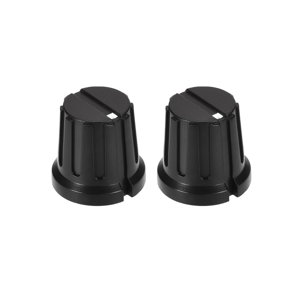 2pcs Volume Control Knobs with Screw Amplifier Knob Black Potentiometer Knobs
