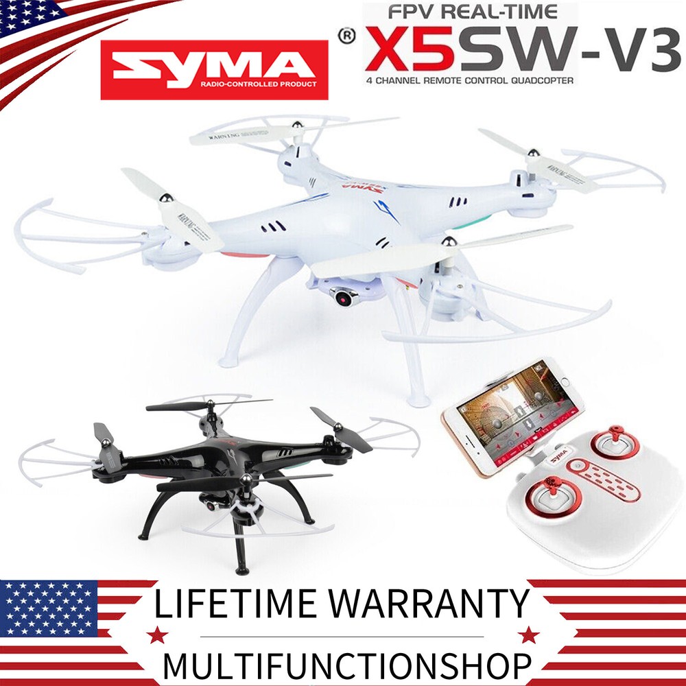 FPV Drone 4CH 6-Axis Quadcopter One Key Start Altitude Hold Custom Flight, White