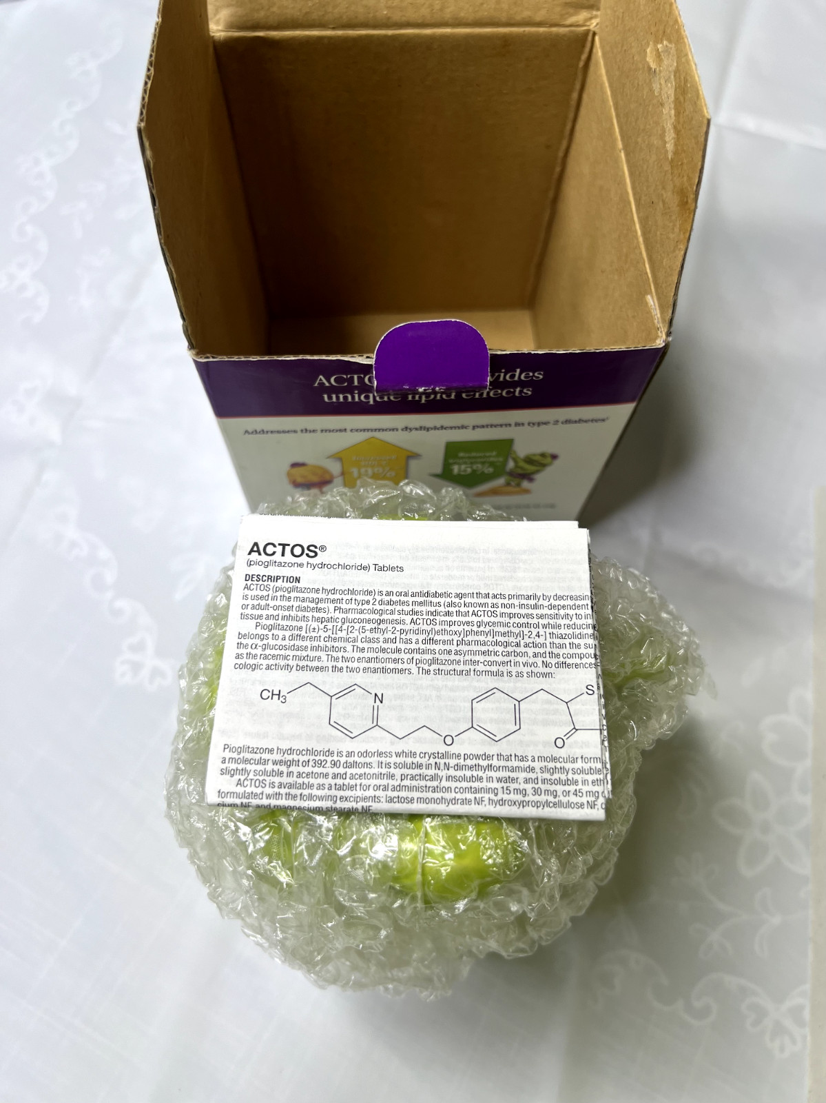 Actos Pharmaceuticals Promotional Triglyceride Ceramic Mug Green NIB