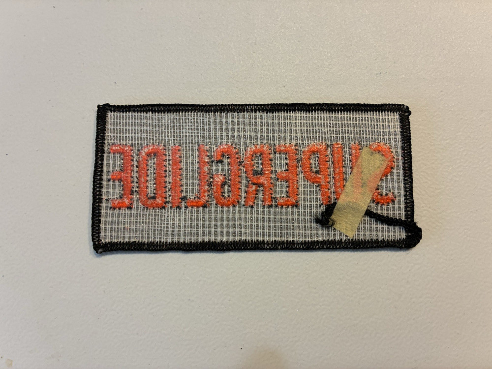 4 1/2" Harley Davidson Super Glide patch Orange Grey Rectangle Motorcycle