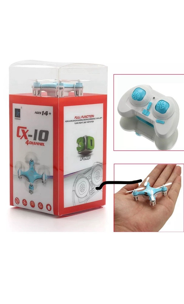 Cheerson CX-10 Mini Drone 4-Channel, Light Blue