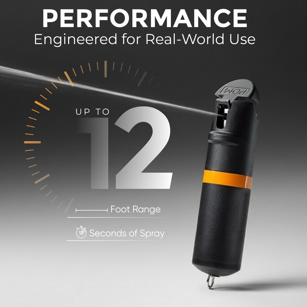 Pepper Spray Combo Pack Clip & Keychain - Maximum Strength OC Spray Self Defe...