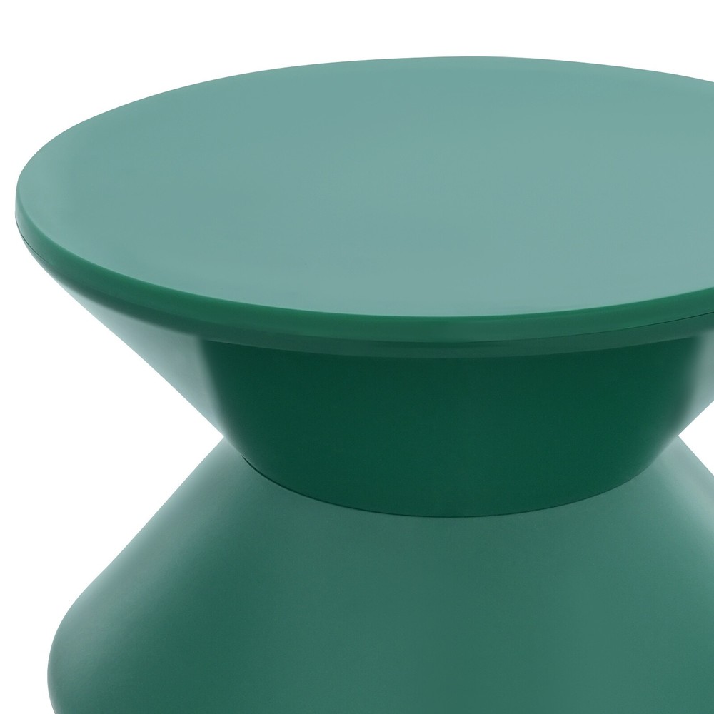 Green Side Table, PET Sofa Side Table, Modern Round End Table for Indoor Use