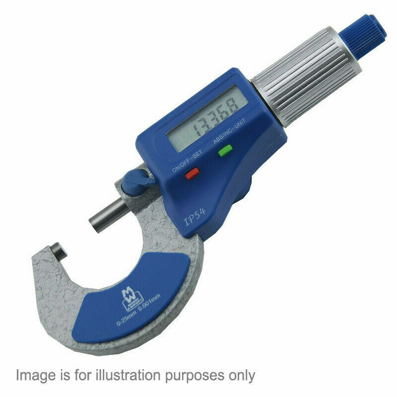 M&W Moore & Wright 50mm - 75mm Digital Electronic Micrometer with Case 200-03DDL