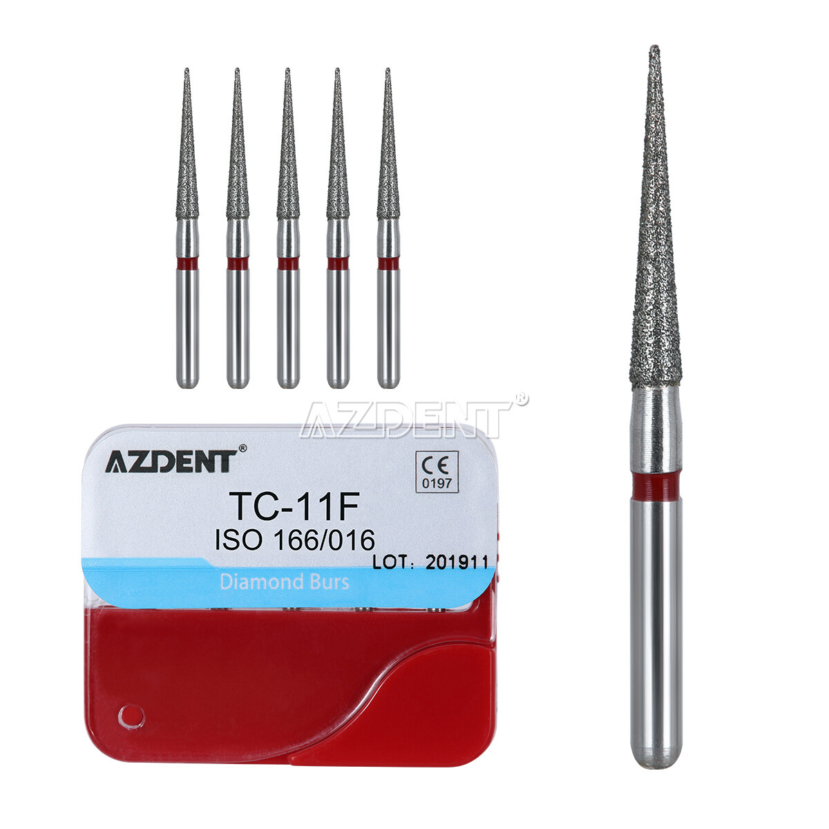 US 100pcs Dental Diamond Burs Kit for High Speed Handpiece Medium FG 1.6MM