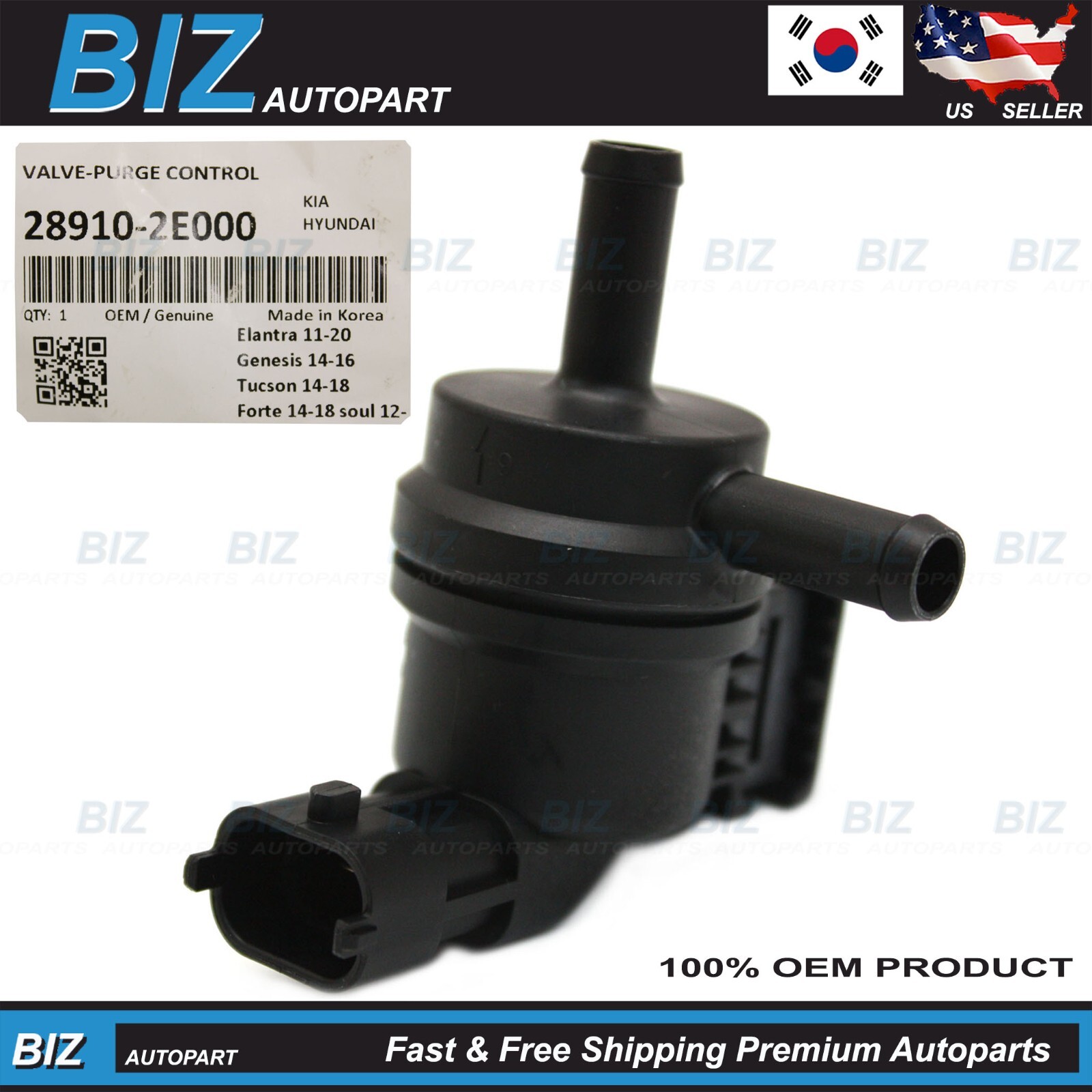 OEM Purge Control Valve for 11-20 Genesis Hyundai 12-19 Kia OEM 28910-2E000