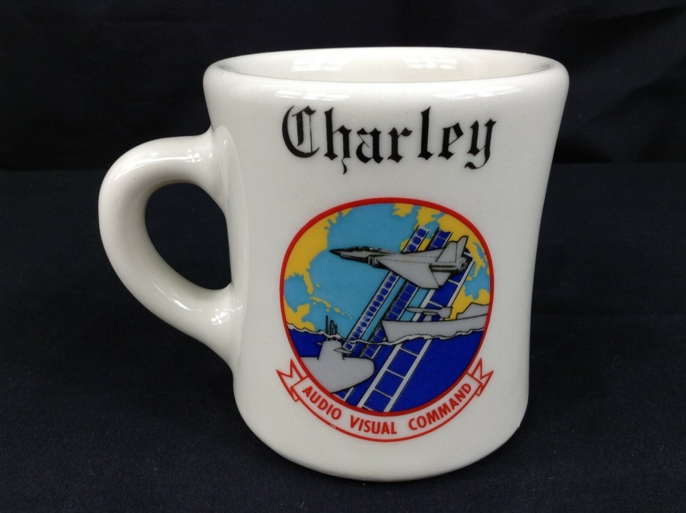 US Navy Audio Visual Command Military Ceramic Diner Coffee Mug - Charley