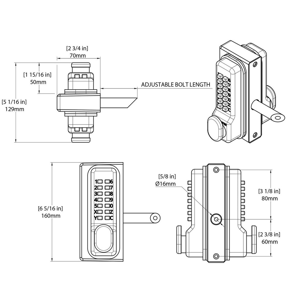 Gatemaster Superlock 2.0 Digital Double 10-30mm LH