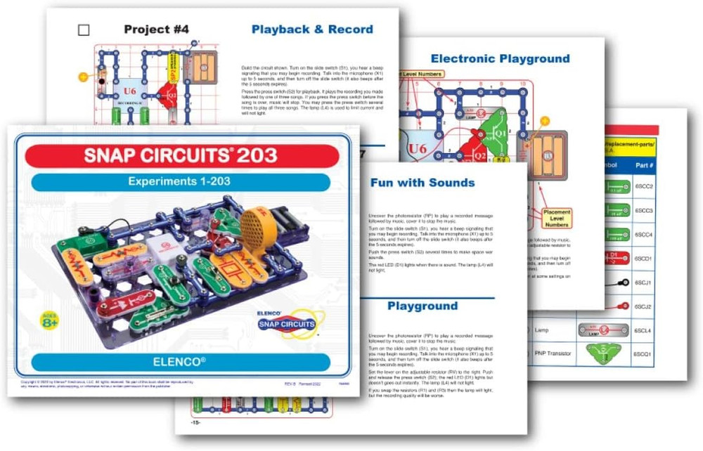 Snap Circuits 203 Electronics Exploration Kit | over 200 STEM Projects | Full Co