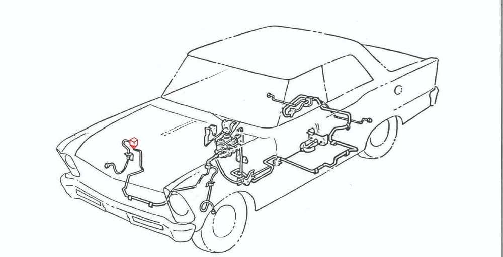 RSBB36601 1966 Nova - Right Front Fender Block Brake Conversion