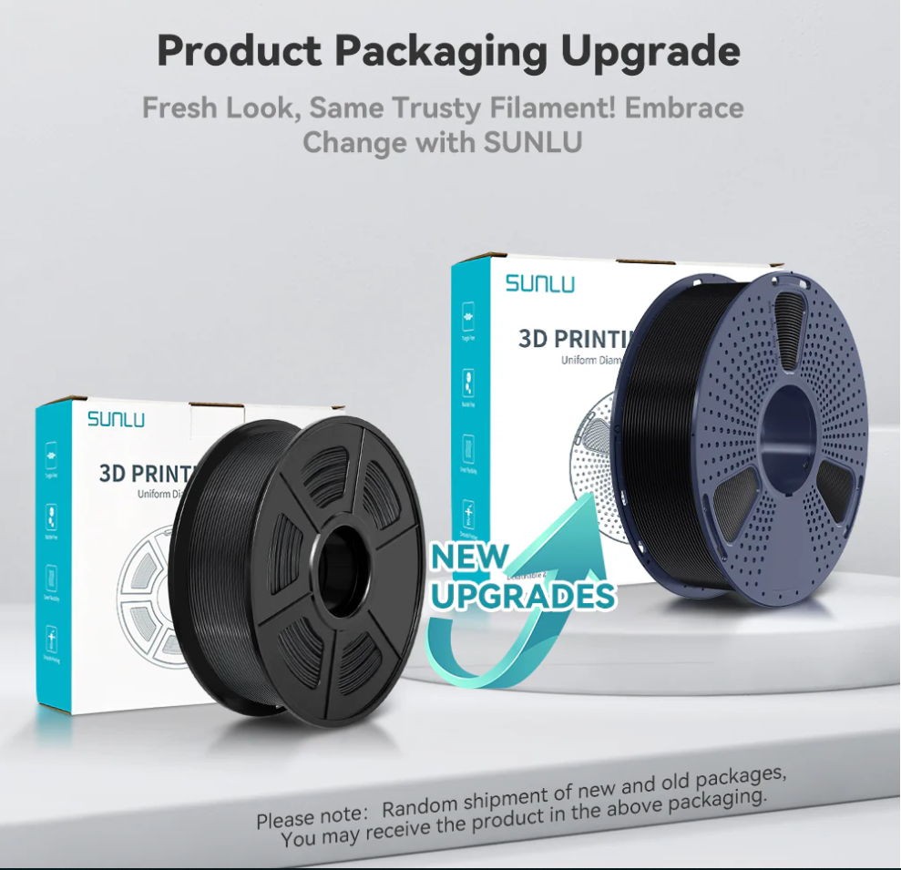5x1KG 5x10KG 20x1KG Sunlu 1.75MM PLA Filament For 3D Printer 1KG Spool