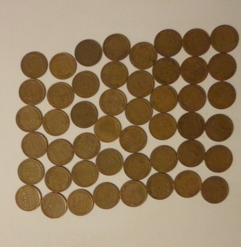 Vintage Penny Roll Mix Small Cents Indian Head Both End San Francisco Wrap Rare!