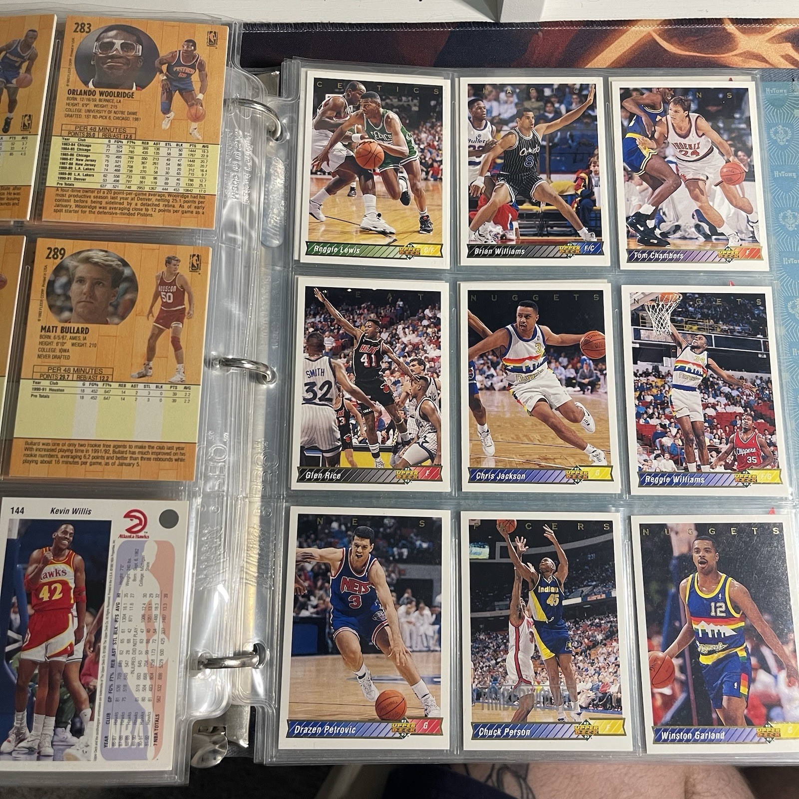 Binder Full of Vintage Basketball Cards