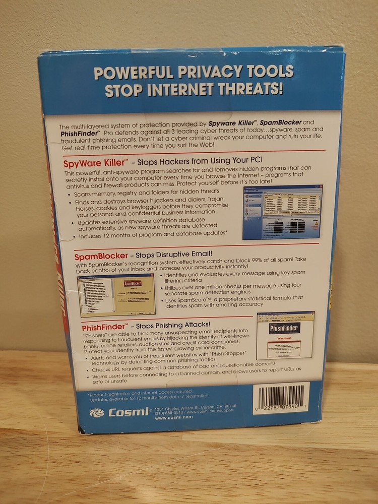 Cosmic Spyware Killer Spamblocker Phishfinder