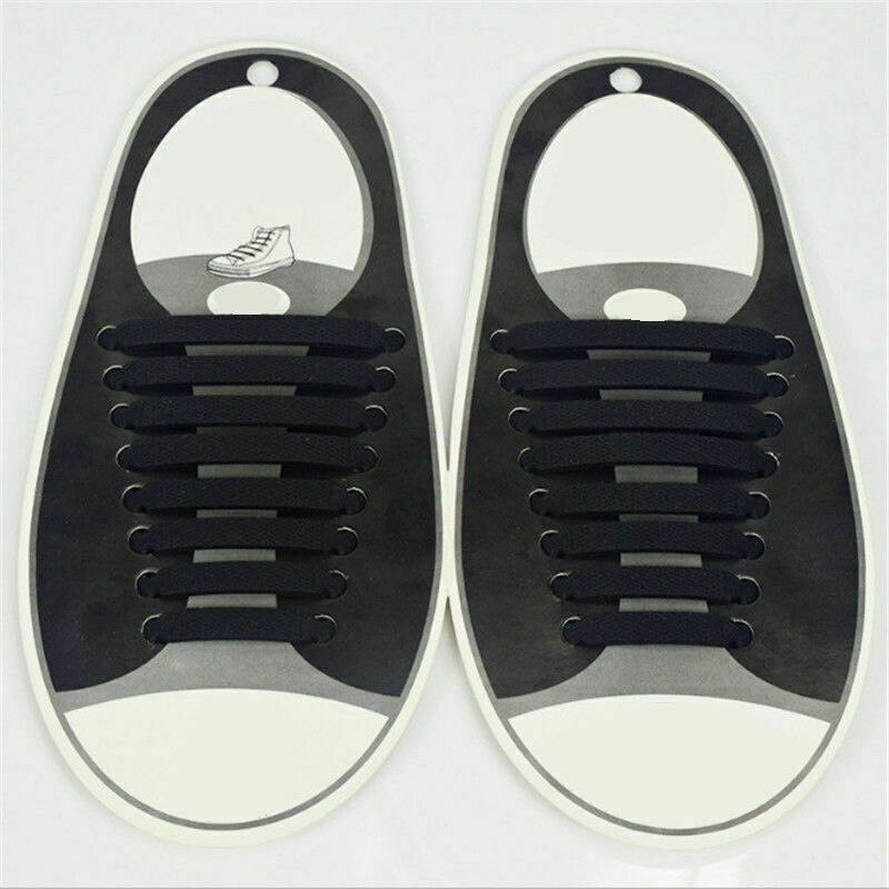16-Pcs Elastic Silicone Shoe Laces Lazy No Tie Shoelaces For Men Women USA