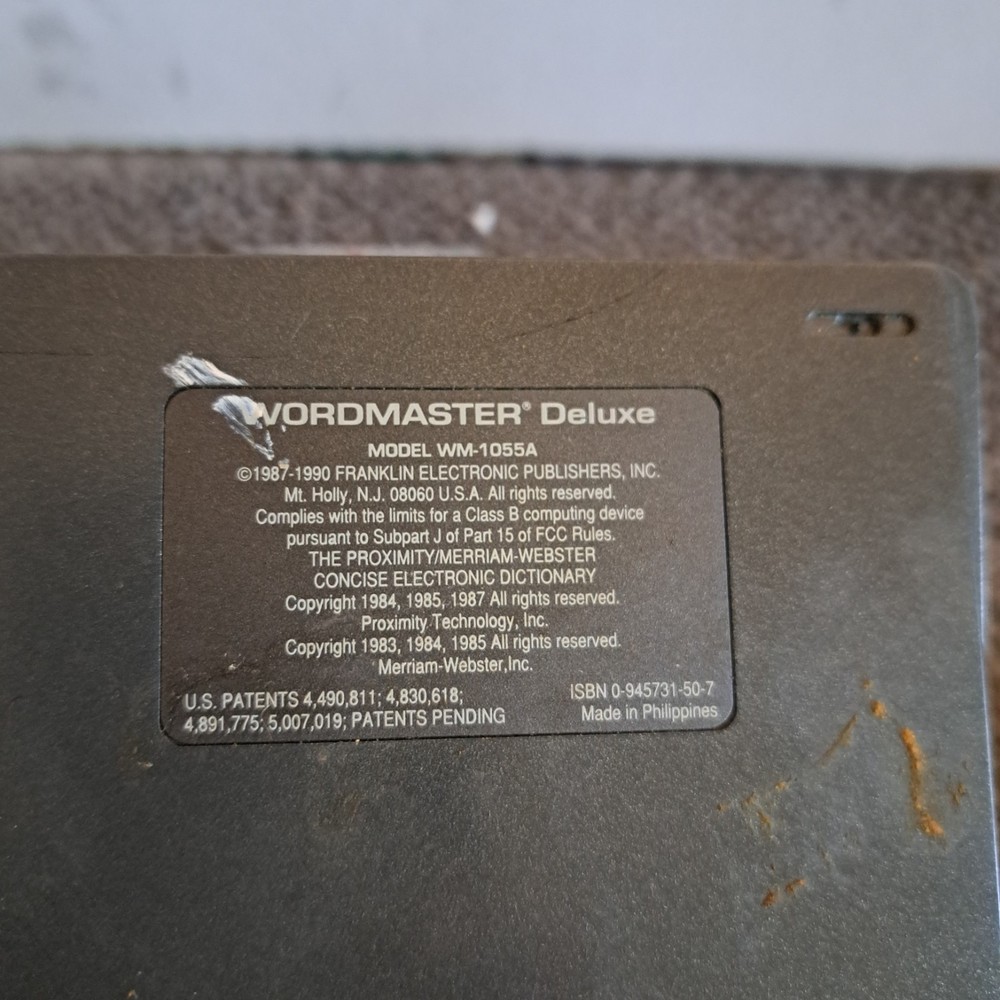 Franklin Wordmaster Delux